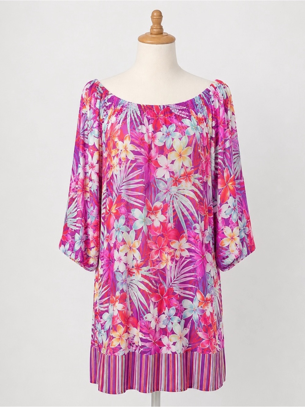 Into The Bleu by Amerex Floral Swim Cover Up Dress